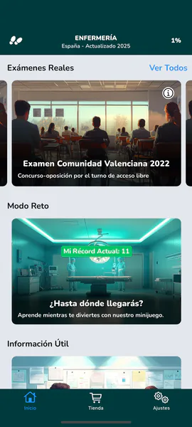 Exámenes reales, como el de la Comunidad Valenciana de 2022, y el Modo Reto.